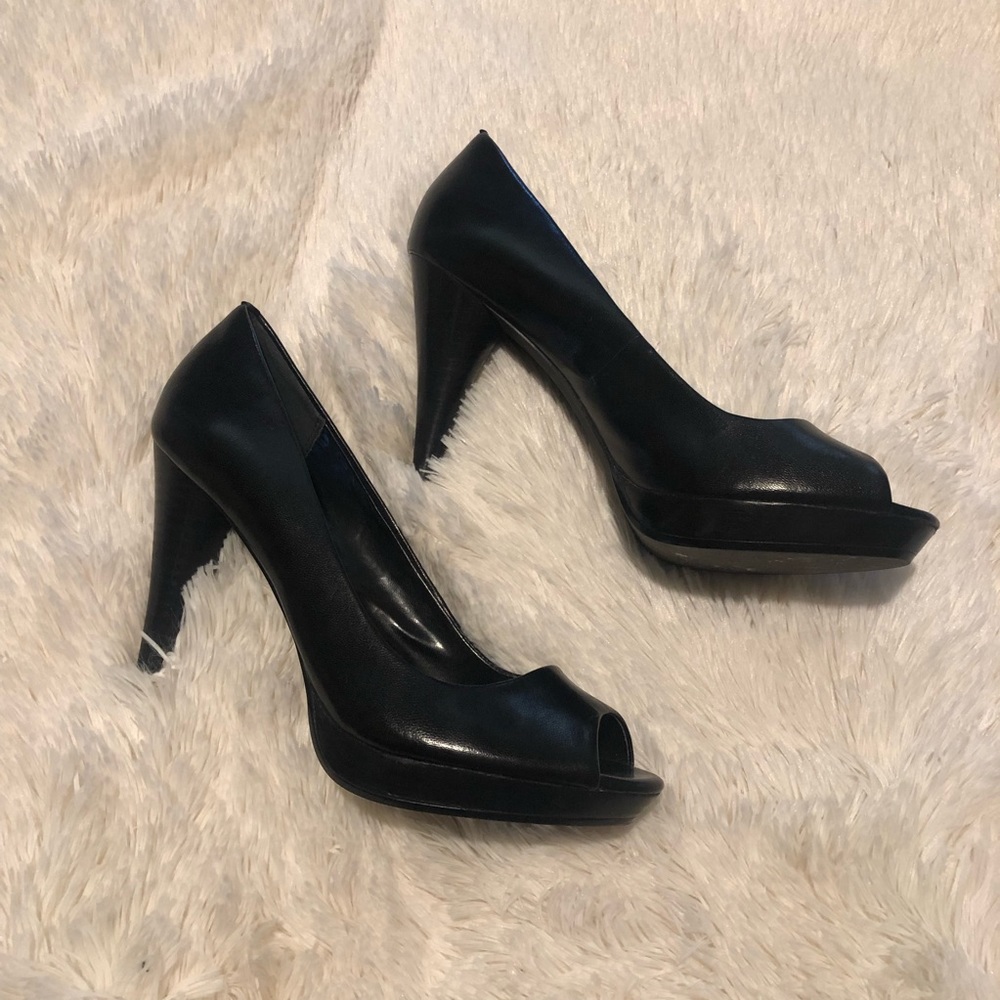 Style & Co. Black Peep Toe Heels